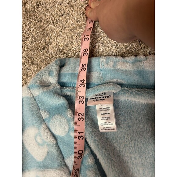 Hello Kitty Fleece Robe Blue XL Womens Cozy Loungewear Soft - Picture 3 of 4